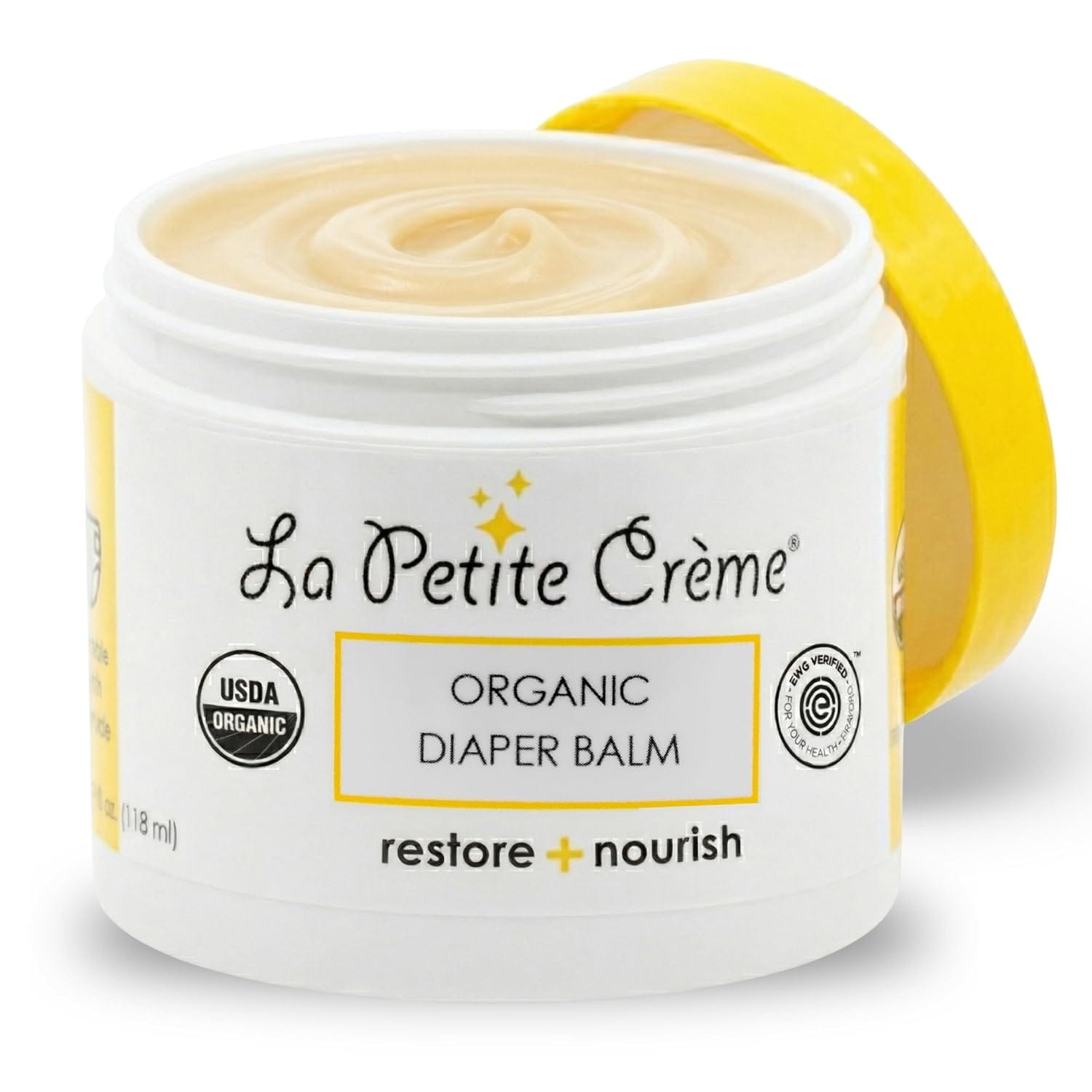 La Petite Creme French Organic Diaper Balm, 4 oz