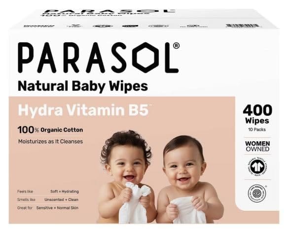 Parasol 100% Organic Cotton Wipes