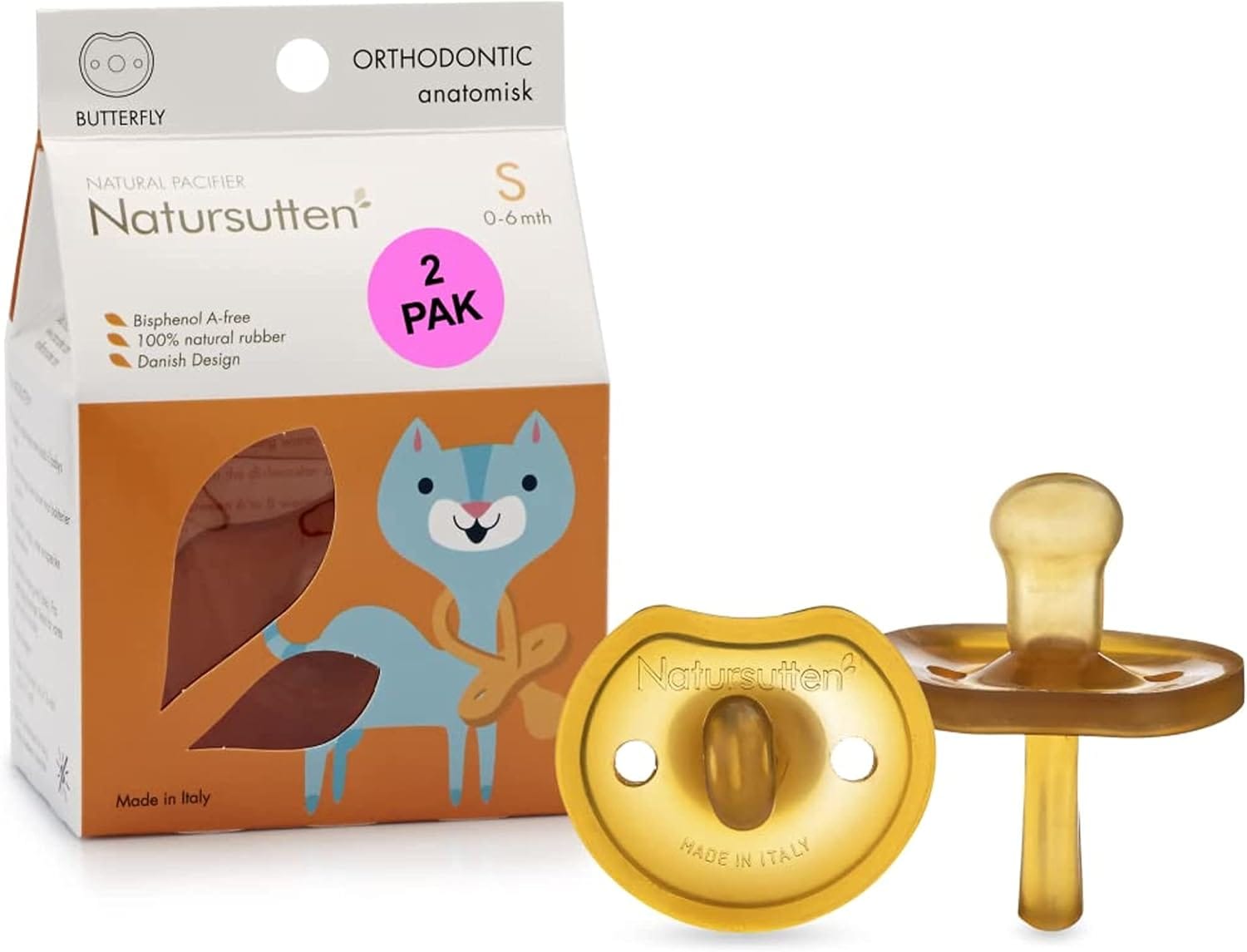Natursutten Natural Rubber Butterfly Pacifier
