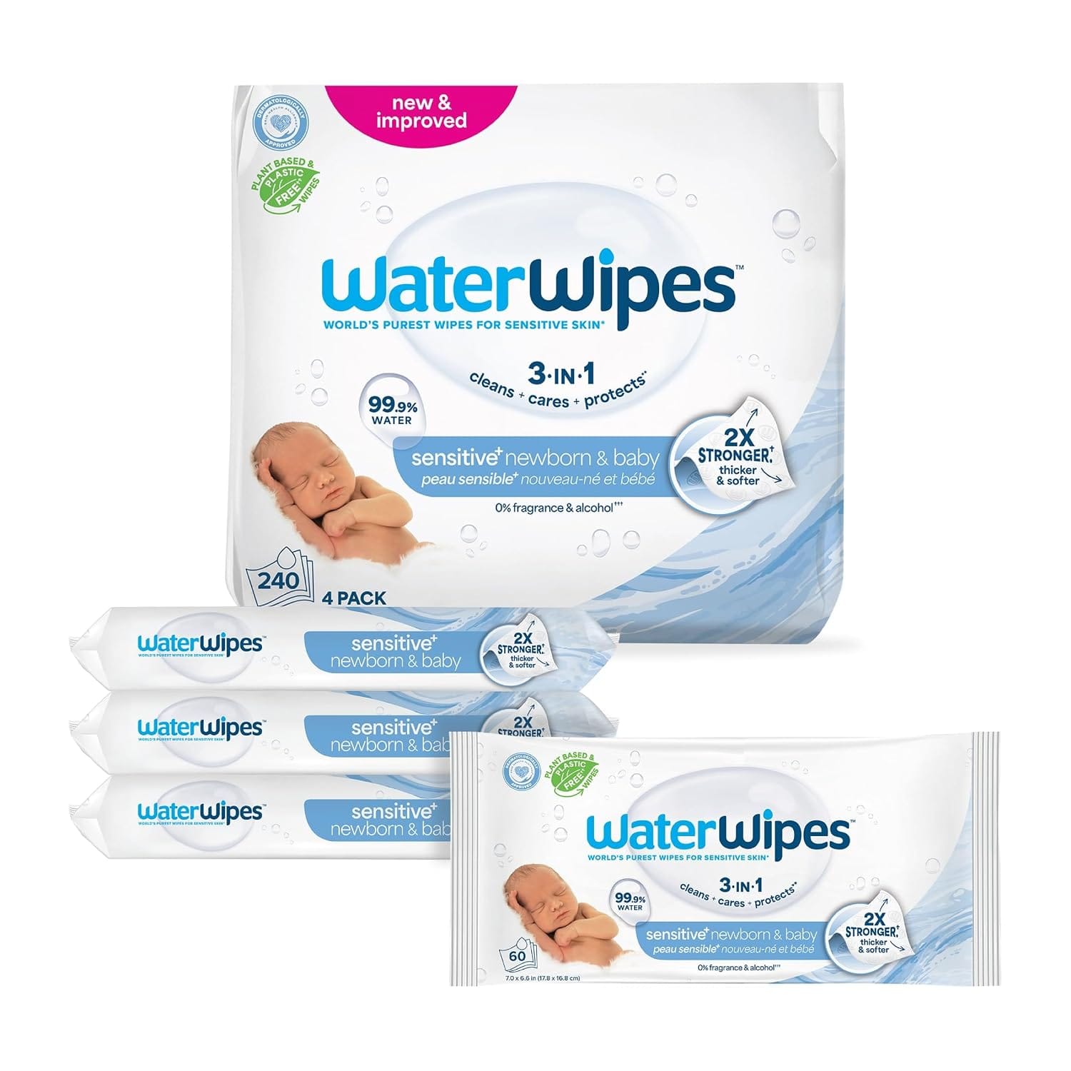 WaterWipes Sensitive+ Newborn & Baby Wipes
